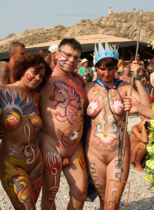 Nude beach nudists people